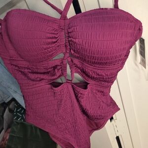 NWT Women's Purple One-Piece Swimsuit